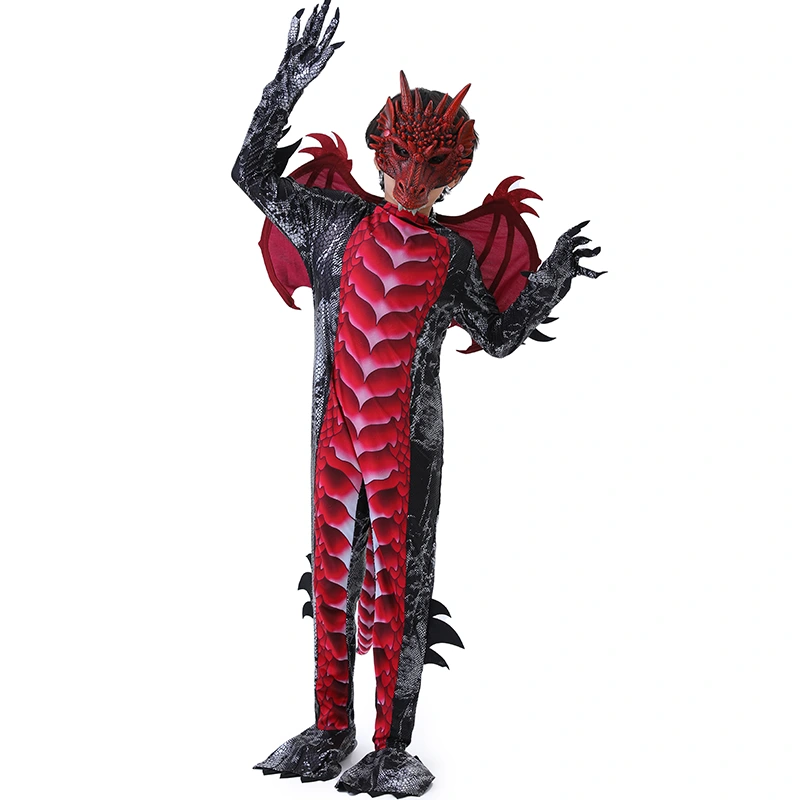 Kids Dragon Role Play Costume With Adjustable Fastenings